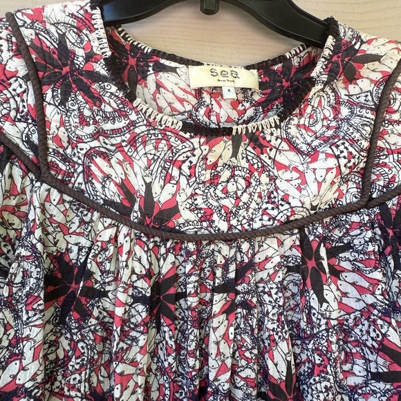 Sea New York Kaleidoscope Printed Blouse Top - Picture 7 of 9